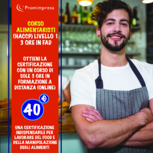 Corso Alimentaristi (HACCP - Emilia Romagna) Livello 1 in Fad con Certificazione | Formazione Online